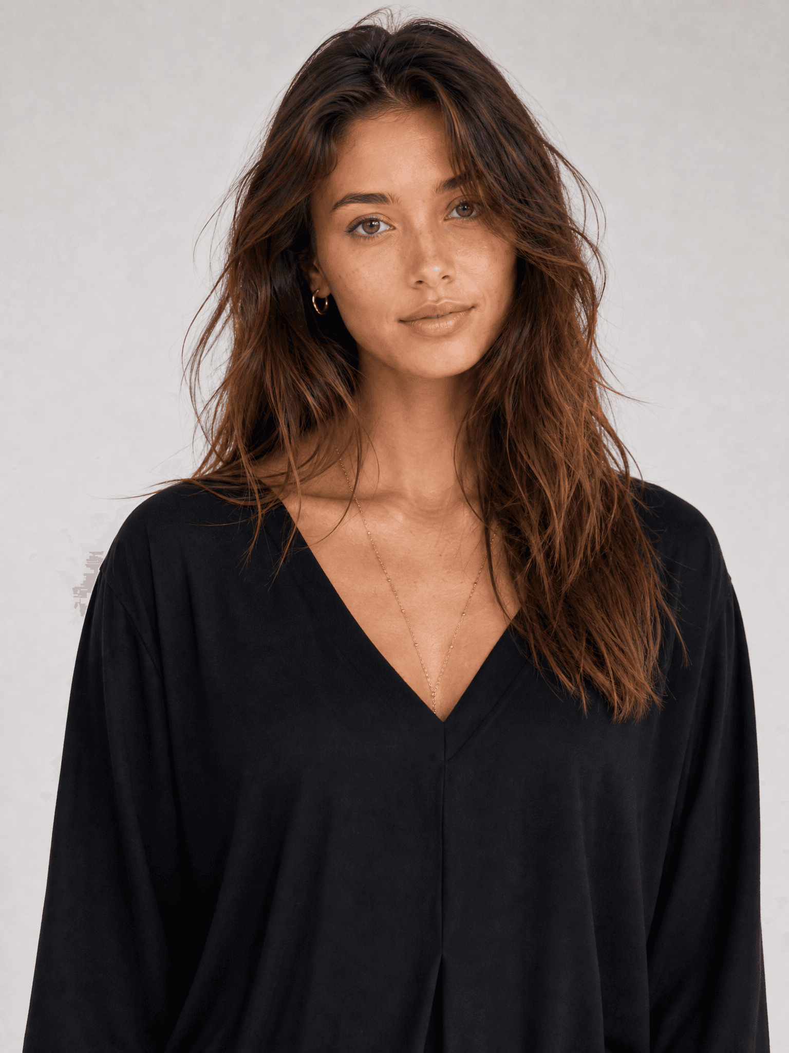 Blusa negra de modal Rania — foto 4