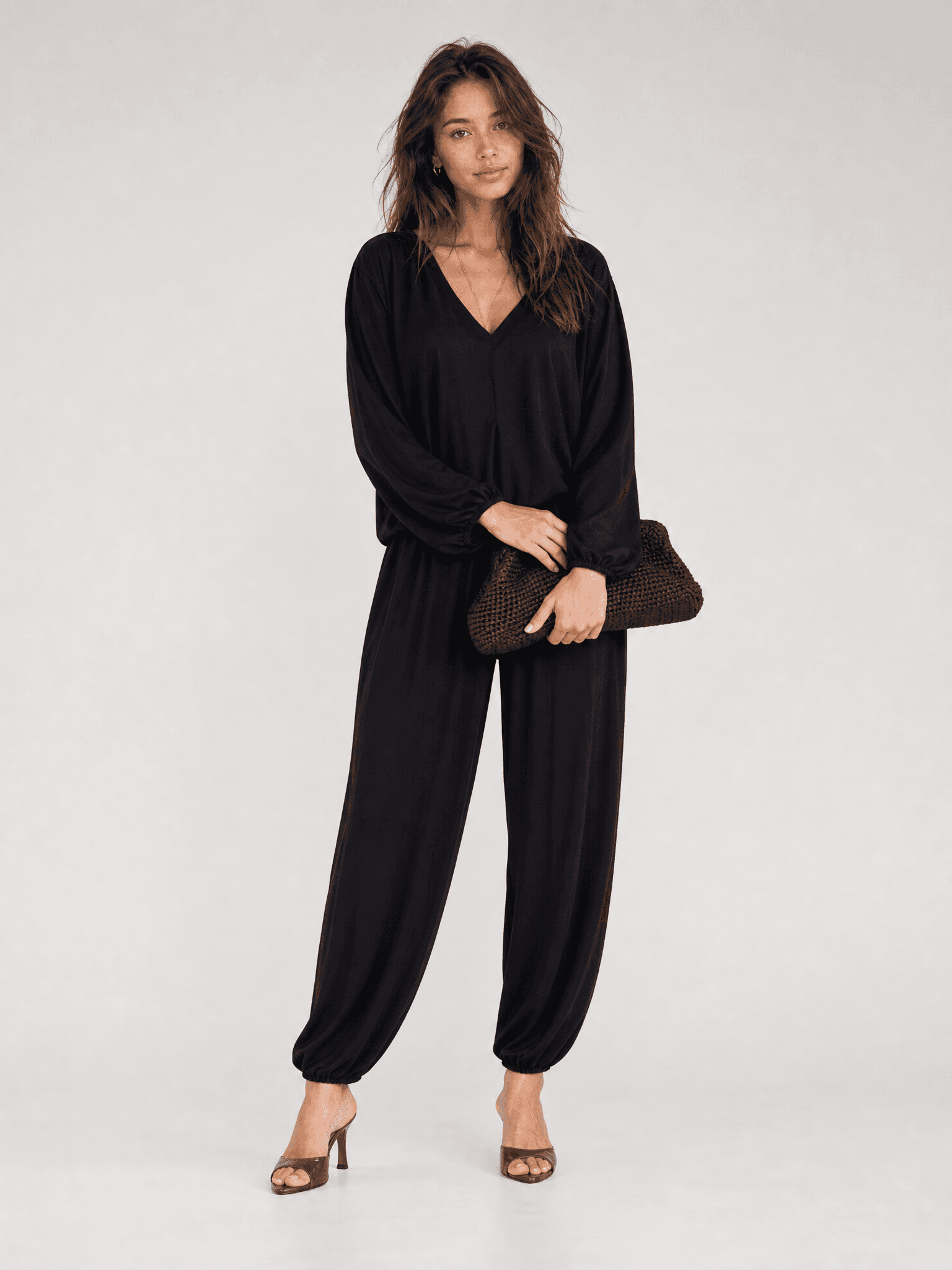 Blusa negra de modal Rania