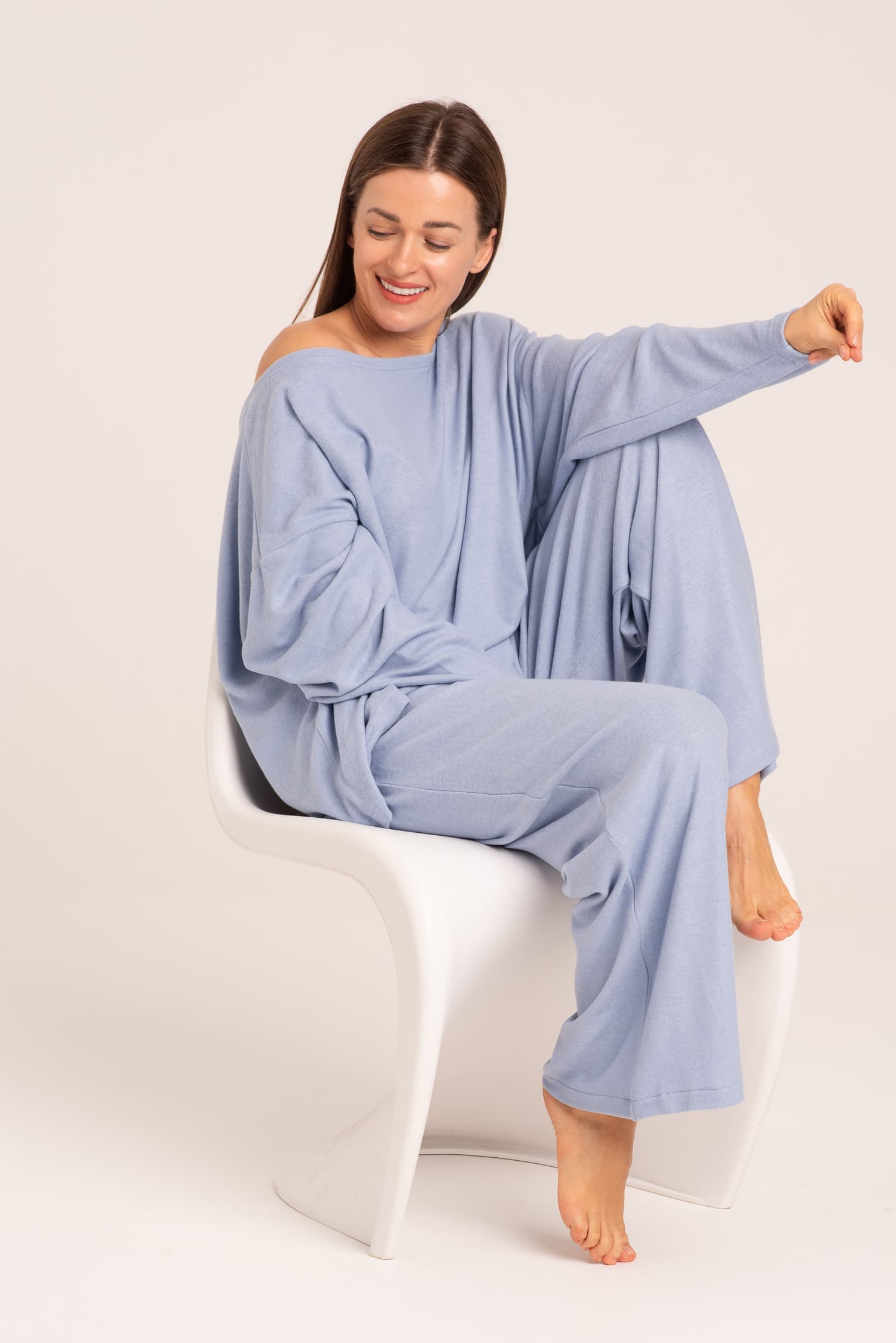 Błękitny longsleeve Clara