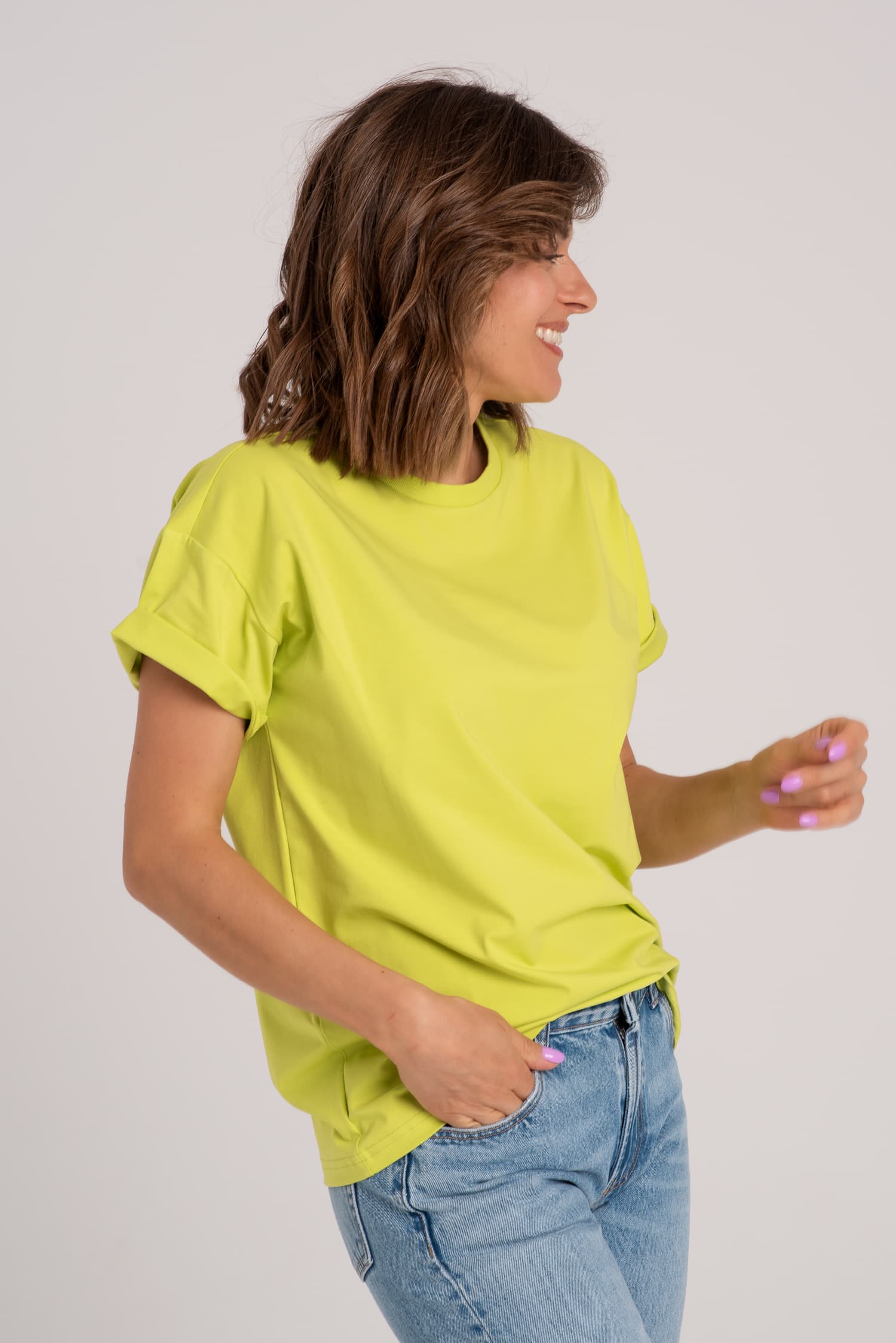 T-shirt klasyczny BASIC – limonka