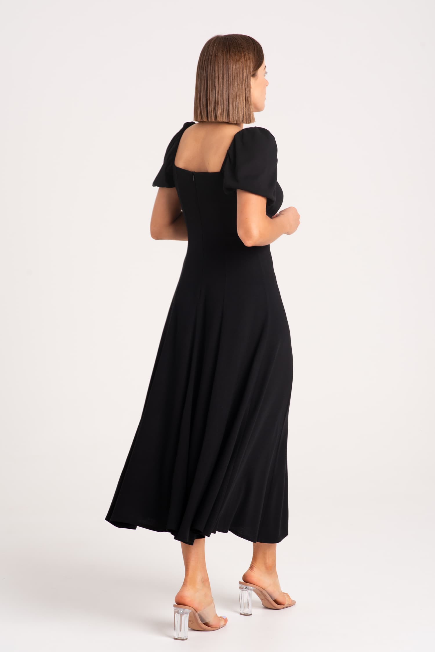 Czarna sukienka letnia Paris - zdjęcie 4