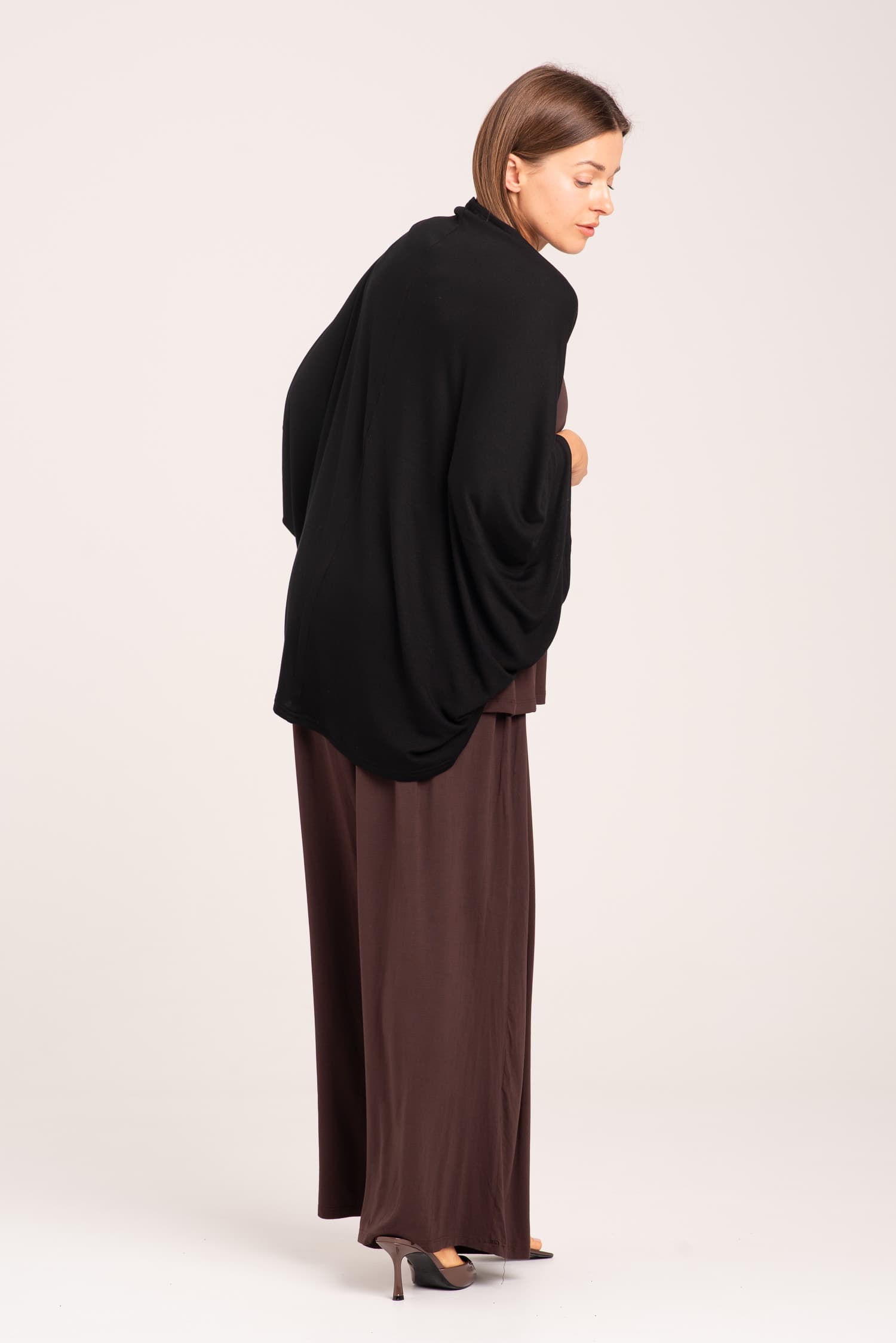 Czarna narzutka bambusowa Grażynka - zdjęcie 10