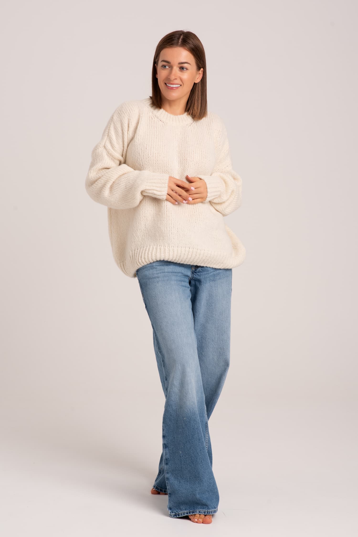 Sweter Sophie Ecru - zdjęcie 3