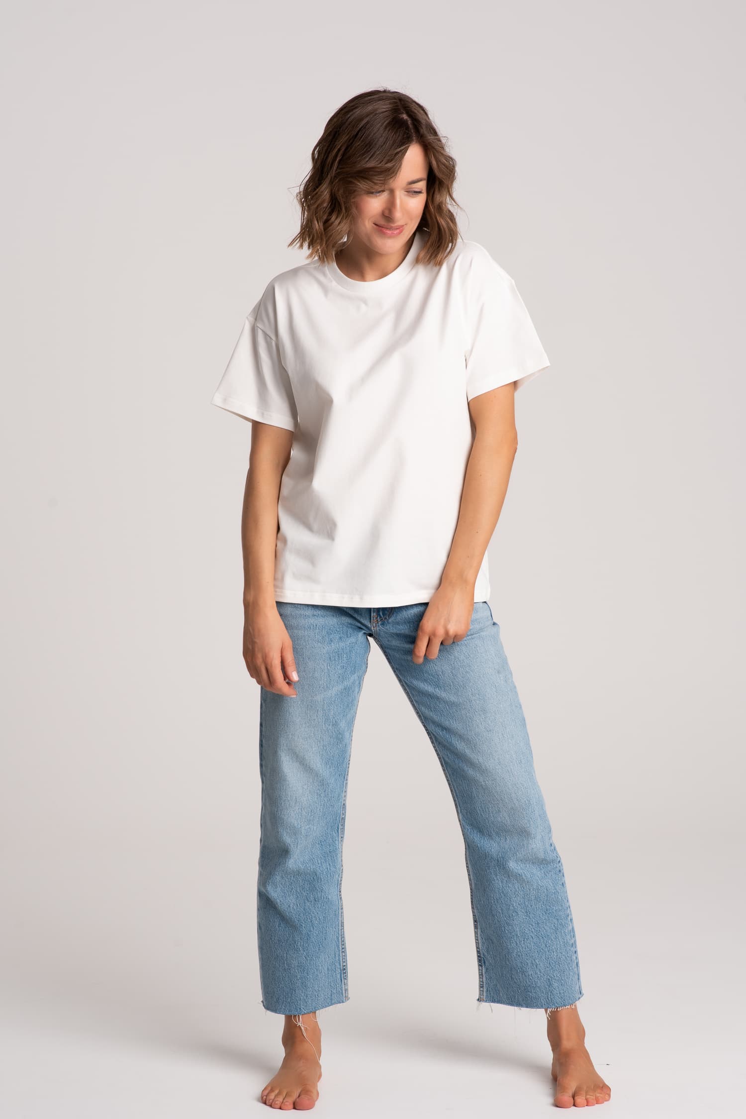 T-shirt klasyczny BASIC – biały - widok 2