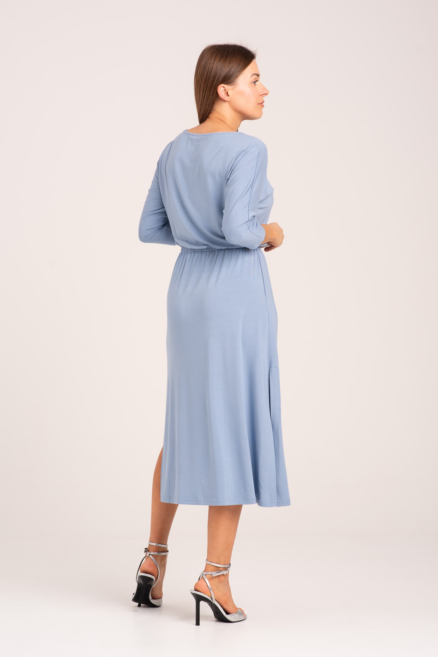 Niebieska sukienka z modalu Hot As Hell - zdjęcie 6