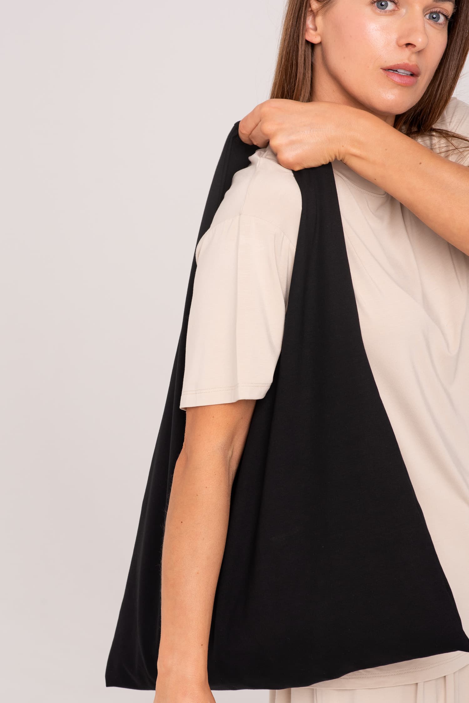 Czarna bawełniana torba - widok 2