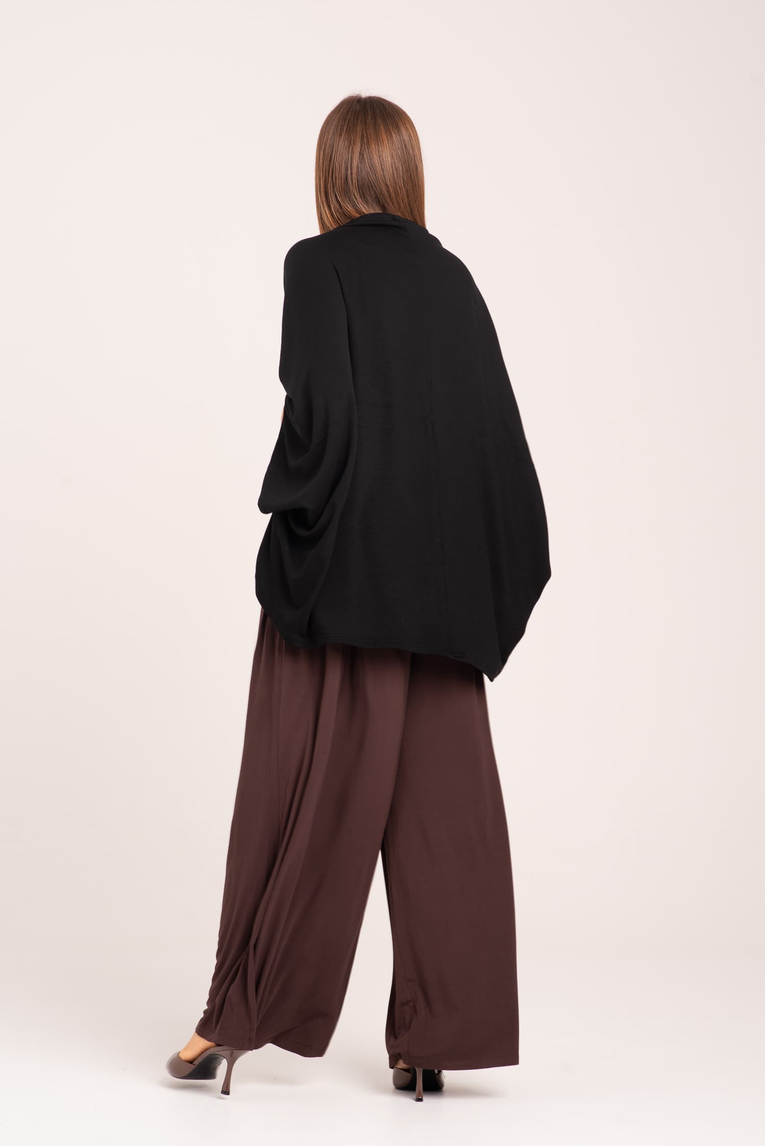 Czarna narzutka bambusowa Grażynka - zdjęcie 7