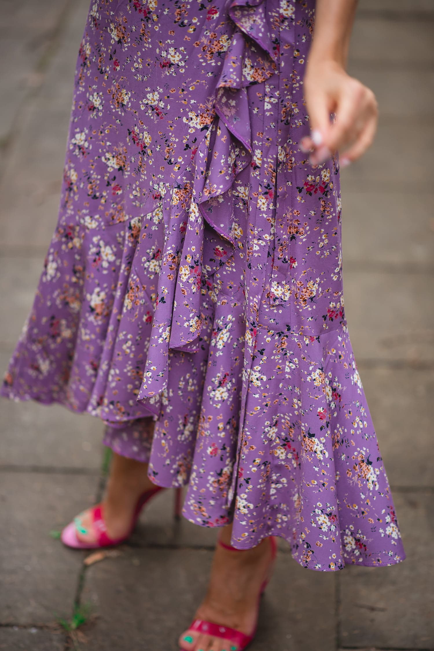 Sukienka kopertowa Kamili - fioletowa - zdjęcie 3