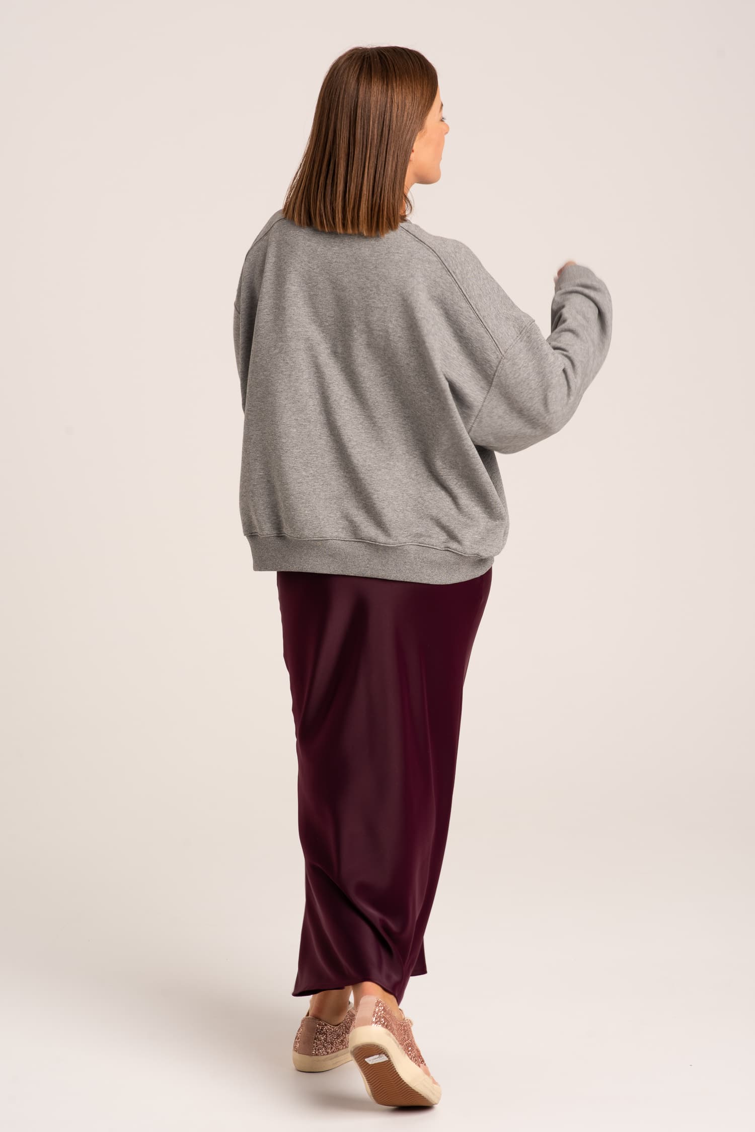 Szara melanżowa bluza Nora - widok 2