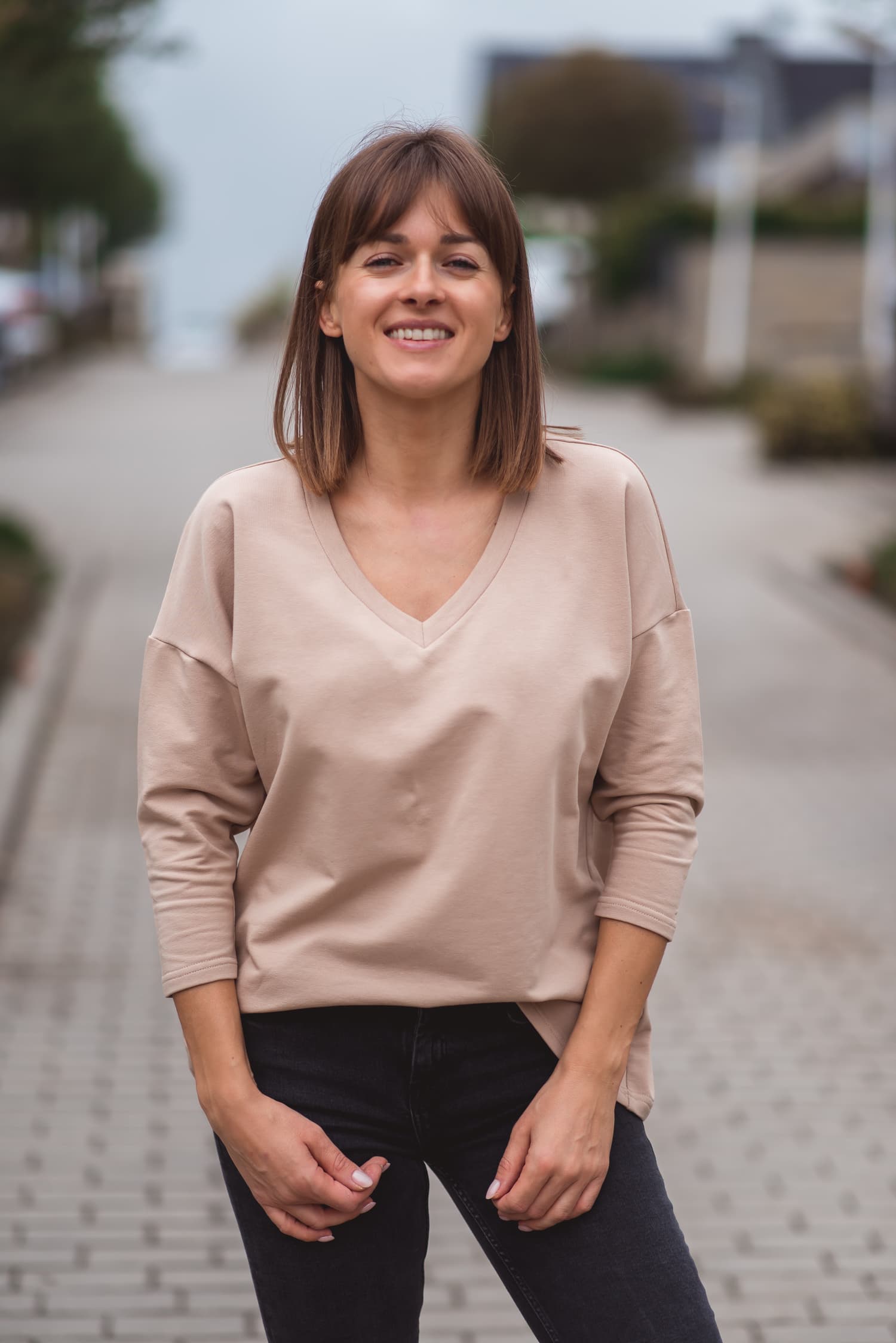 Bluza BASIC V – beż