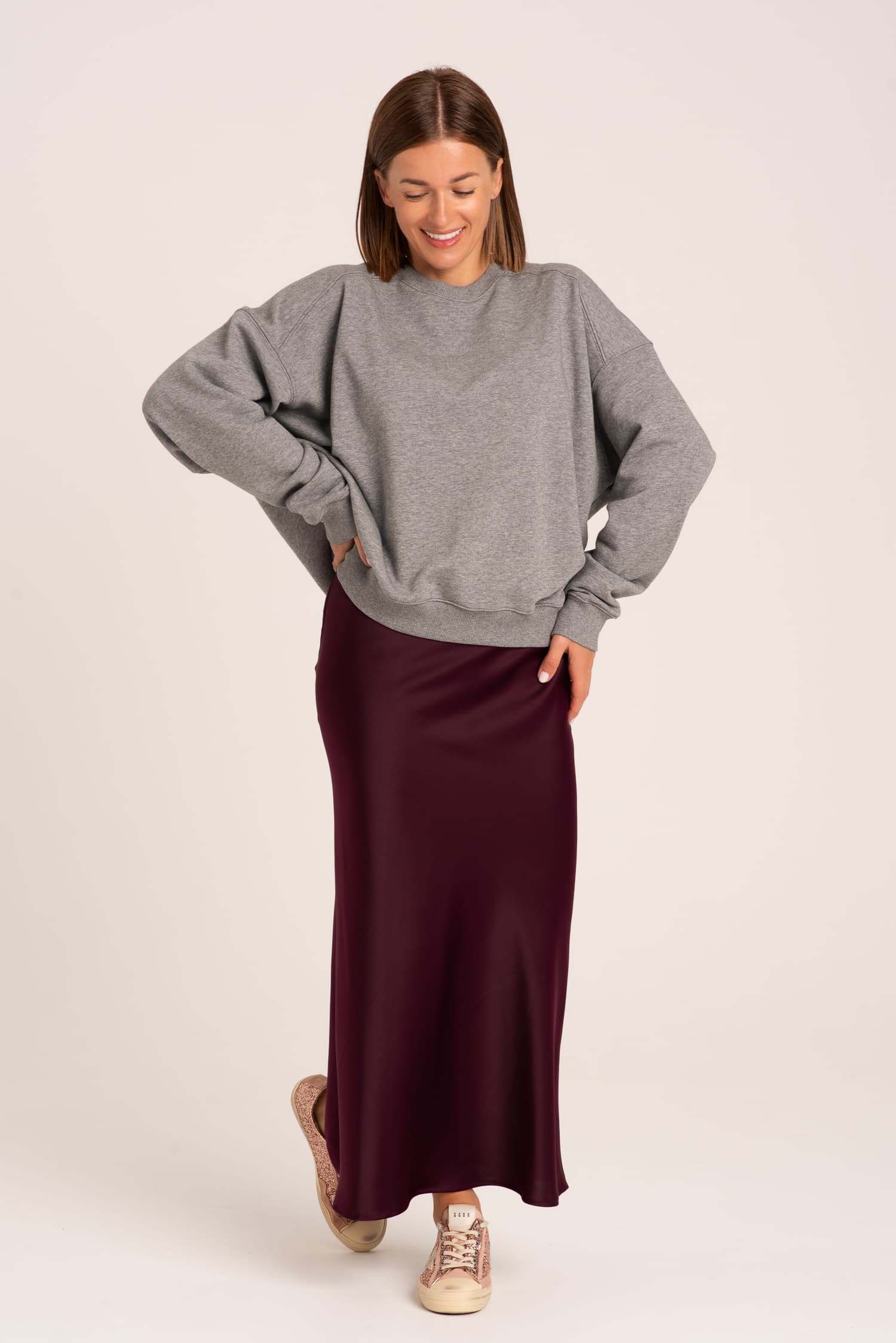 Satynowa spódnica Violet - zdjęcie 6