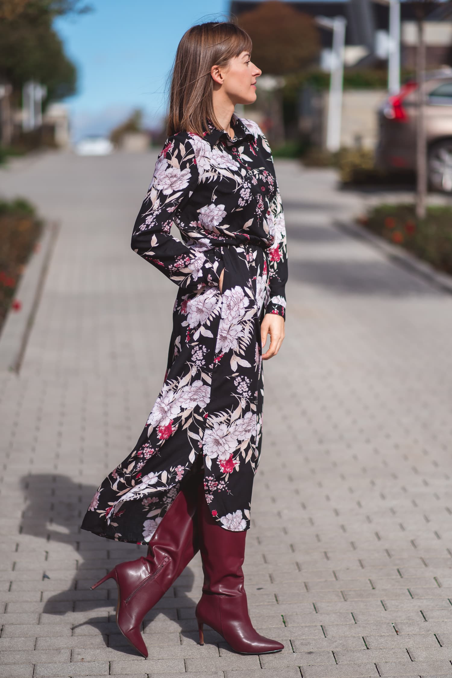 Sukienka koszulowa NONAME –  czarny - zdjęcie 3