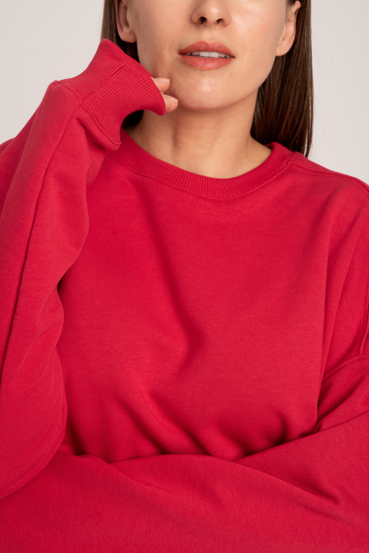 Czerwona bluza dresowa Nora - zdjęcie 6