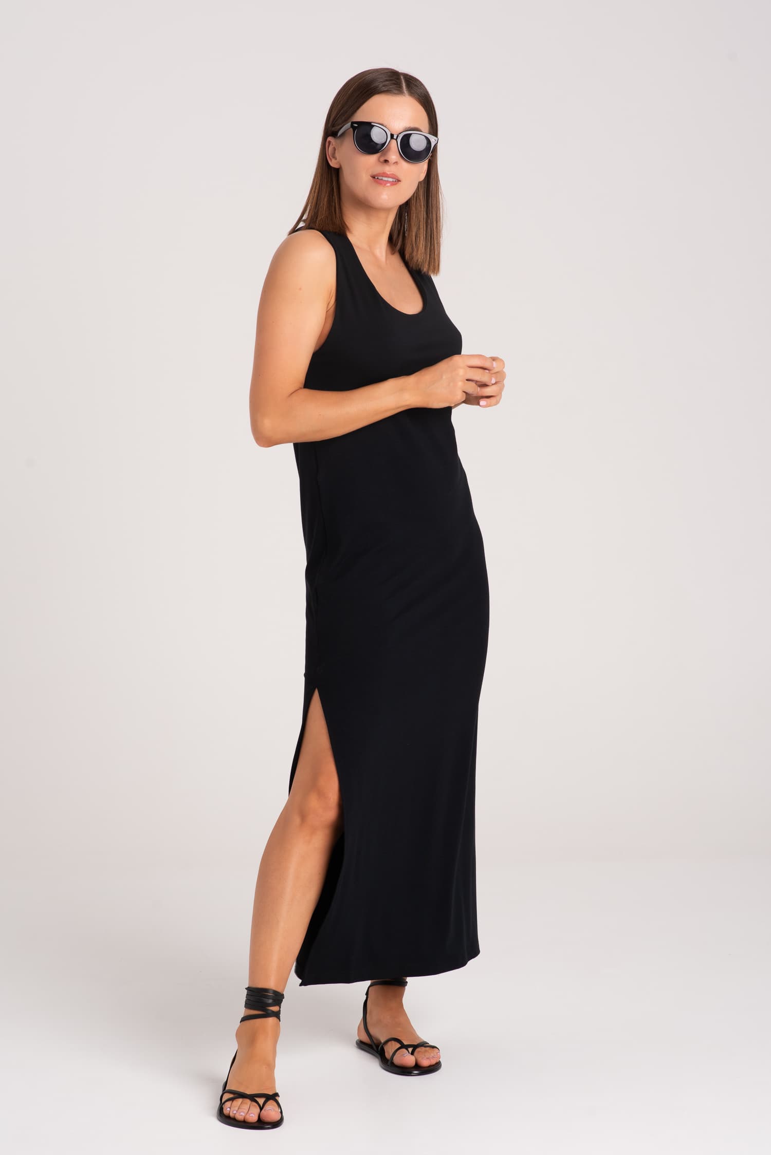 Sukienka z modalu zakręcona na plecach Emma - widok 2