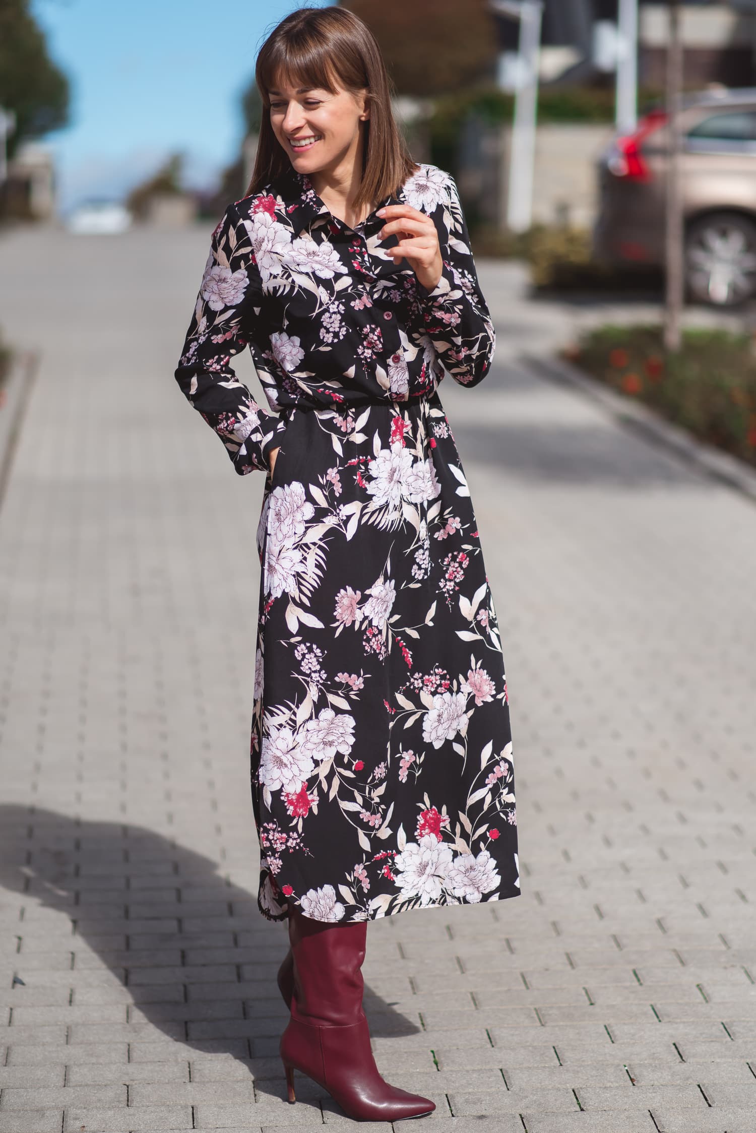 Sukienka koszulowa NONAME –  czarny - widok 2