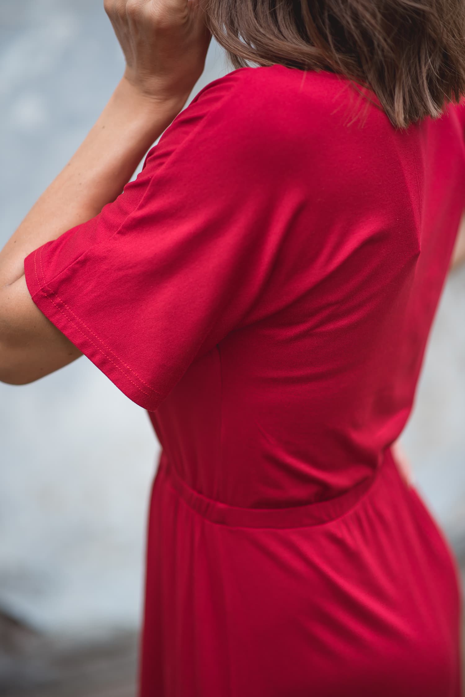 Sukienka Rosa - czerwona - zdjęcie 4