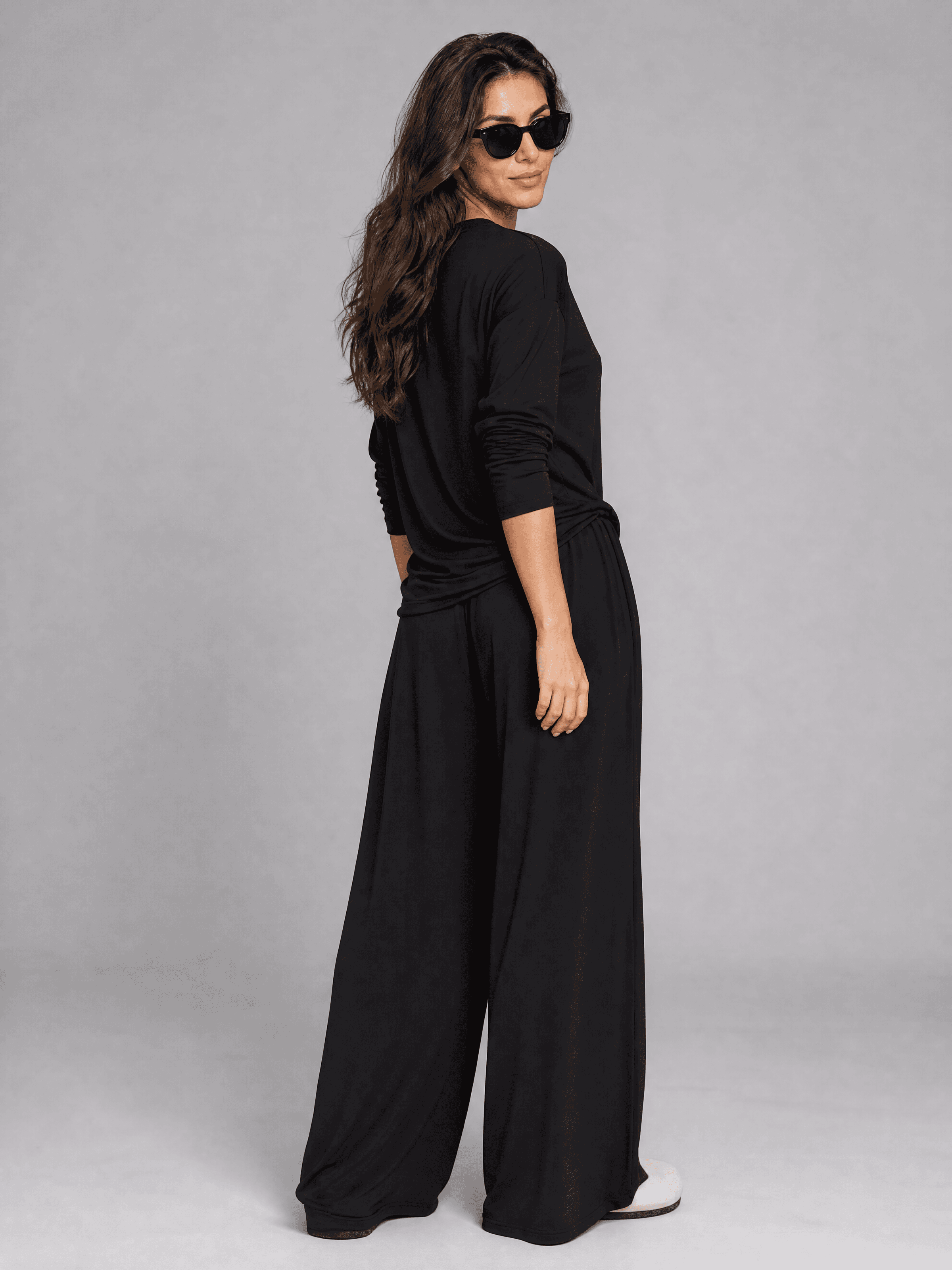 Czarny longsleeve bambusowy Nina — zdjęcie 5