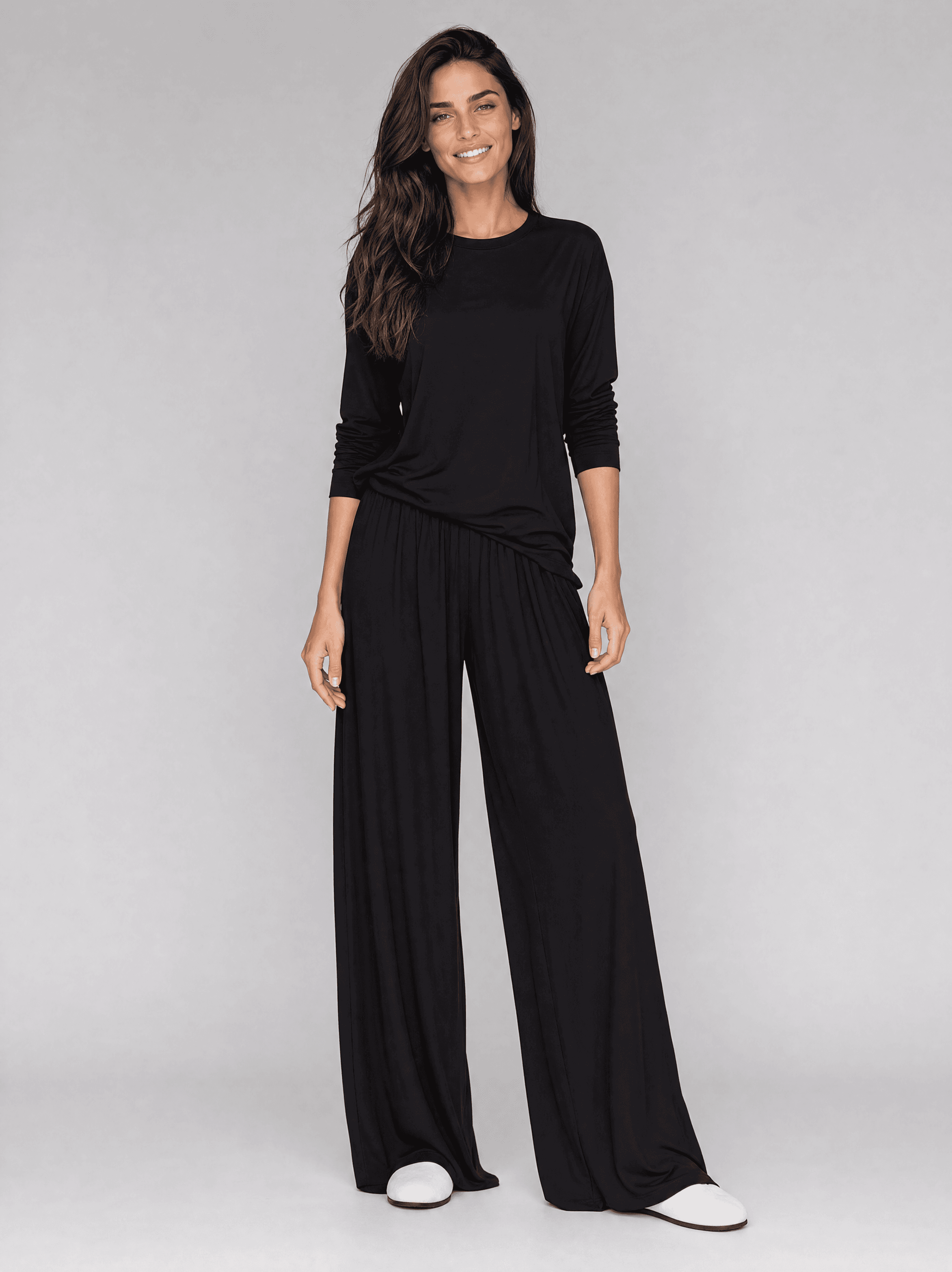 Czarny longsleeve bambusowy Nina — zdjęcie 4