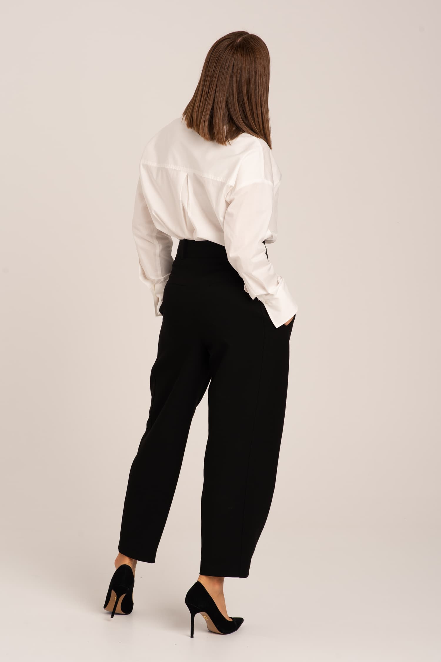 Biała bawełniana koszula oversize Laure — zdjęcie 8