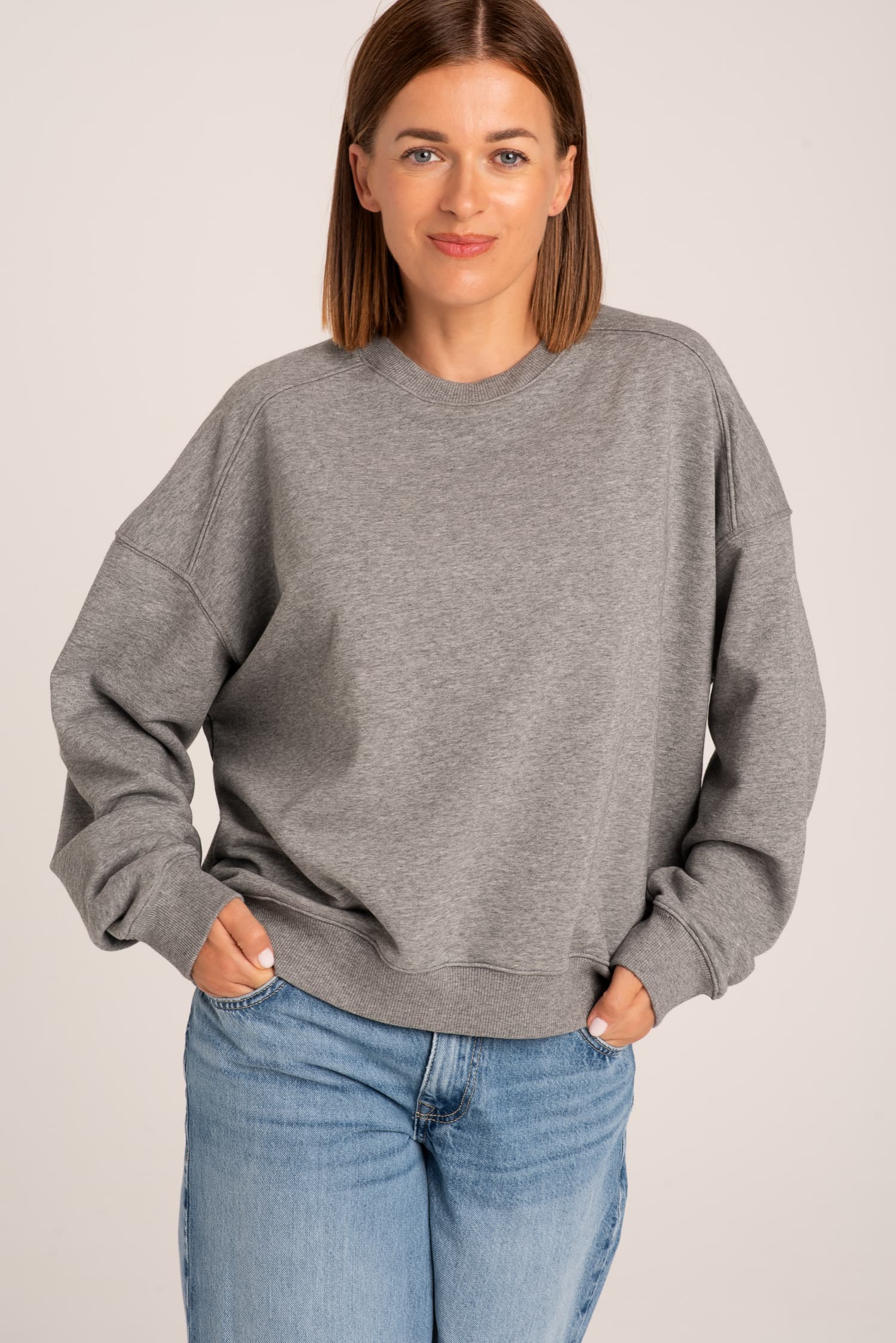 Szara melanżowa bluza Nora — zdjęcie 5