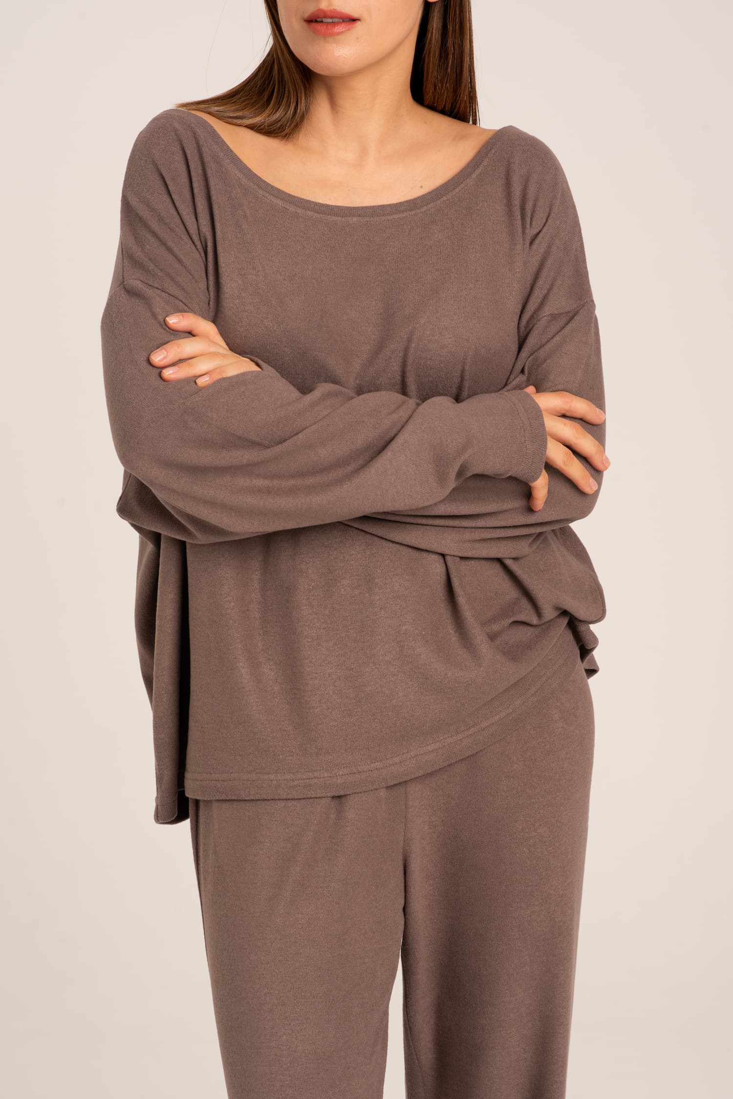 Brązowy longsleeve Clara — zdjęcie 2