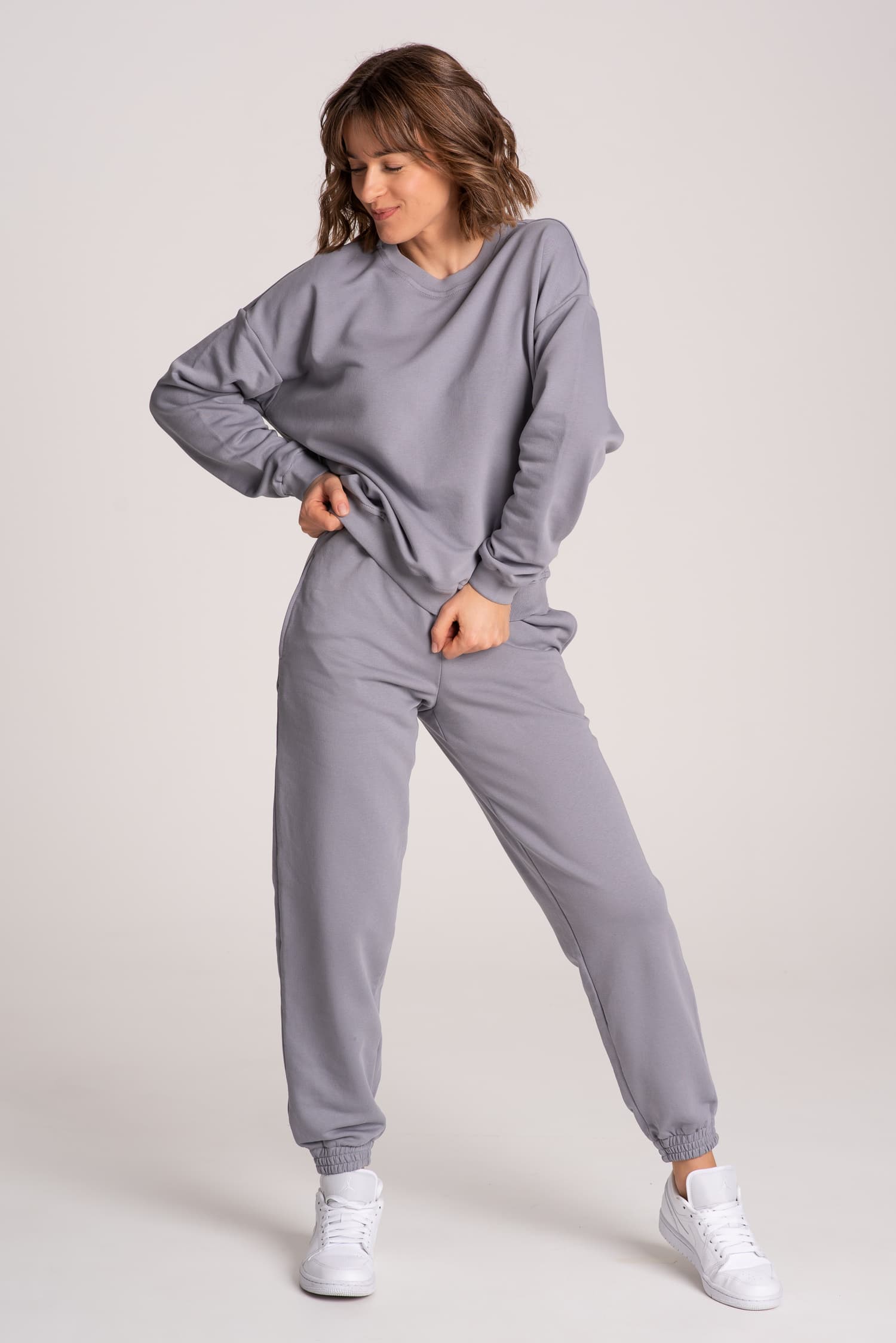 Dresy damskie: bluza + spodnie –gołębi — zdjęcie 2