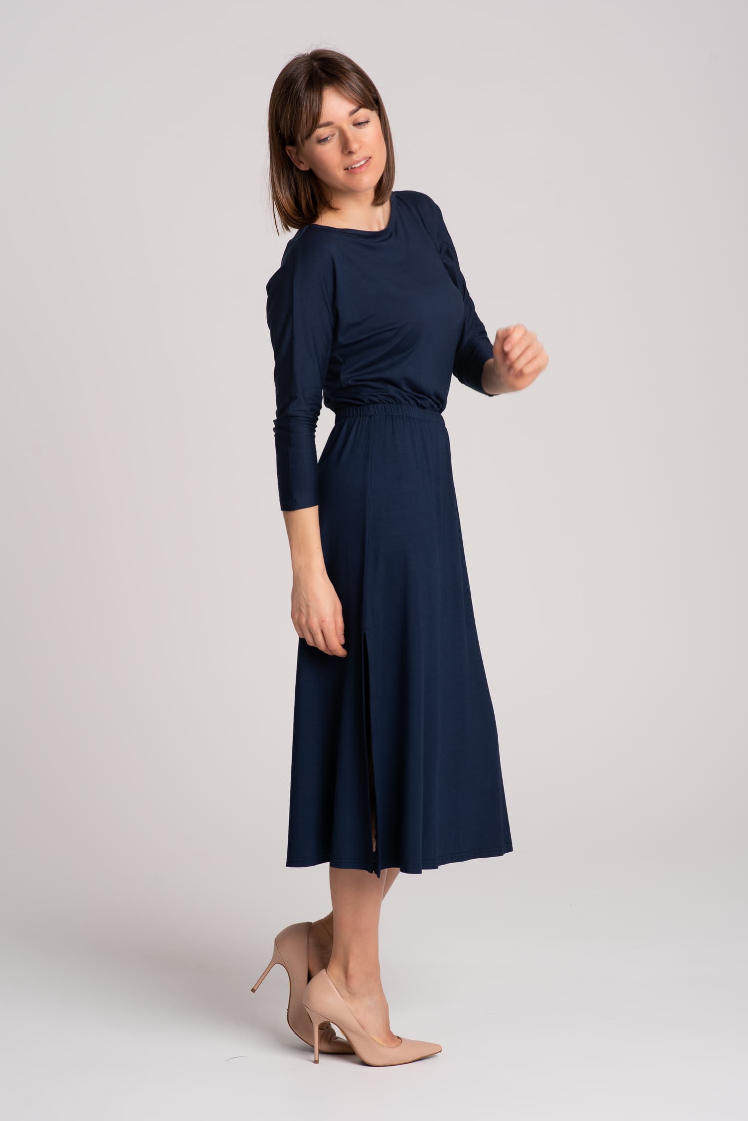 Granatowa sukienka Hot As Hell - zdjęcie 3