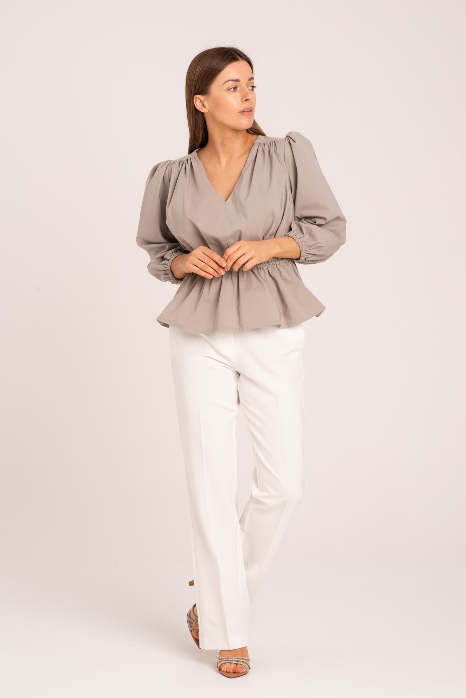 Białe spodnie garniturowe Lana - zdjęcie 3