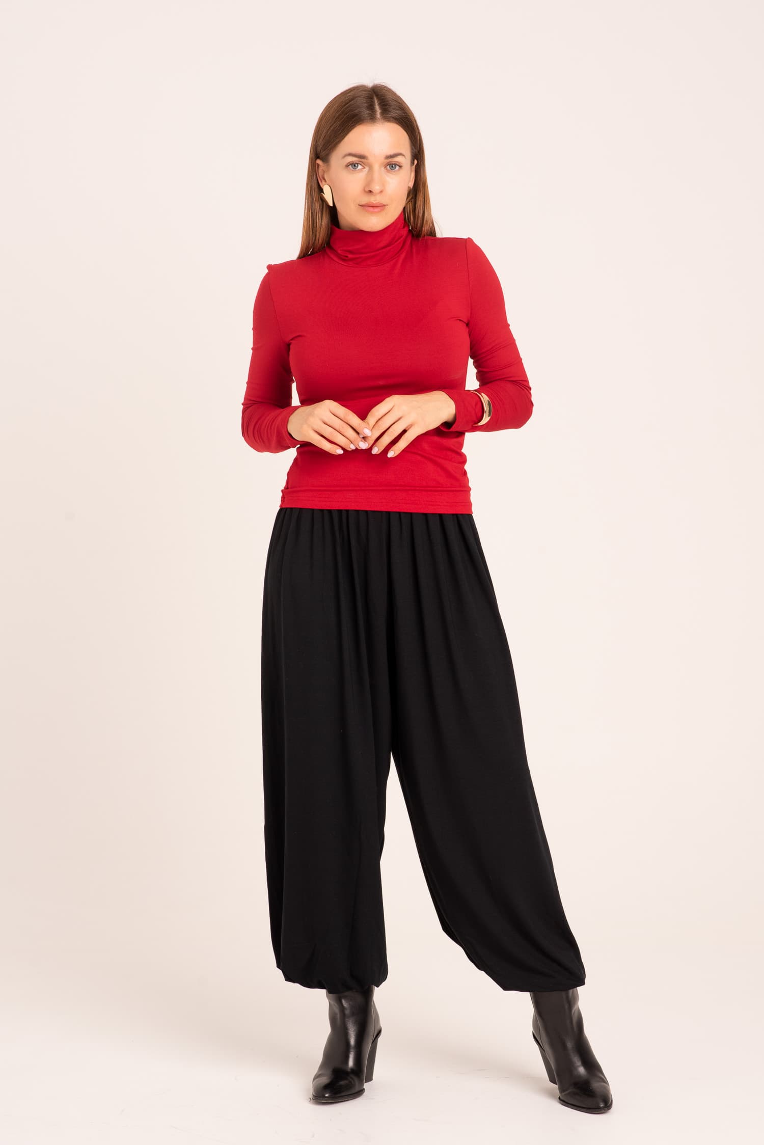 Czerwony golf damski Willa - zdjęcie 3