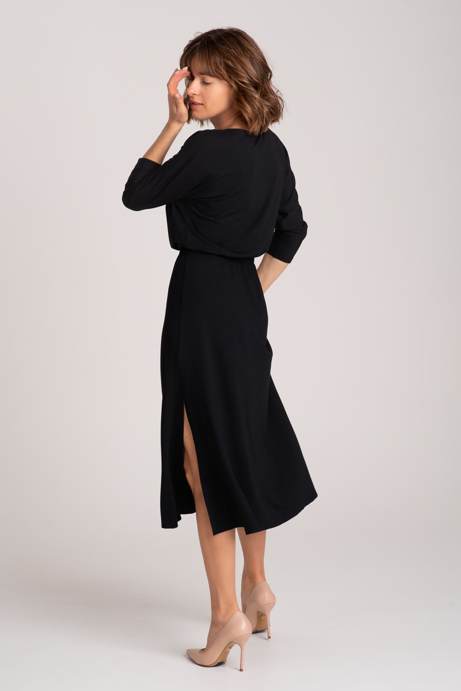 Czarna sukienka z modalu Hot As Hell - zdjęcie 3