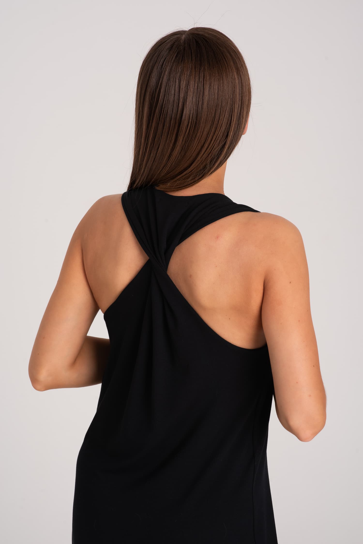 Sukienka z modalu zakręcona na plecach Emma - zdjęcie 3