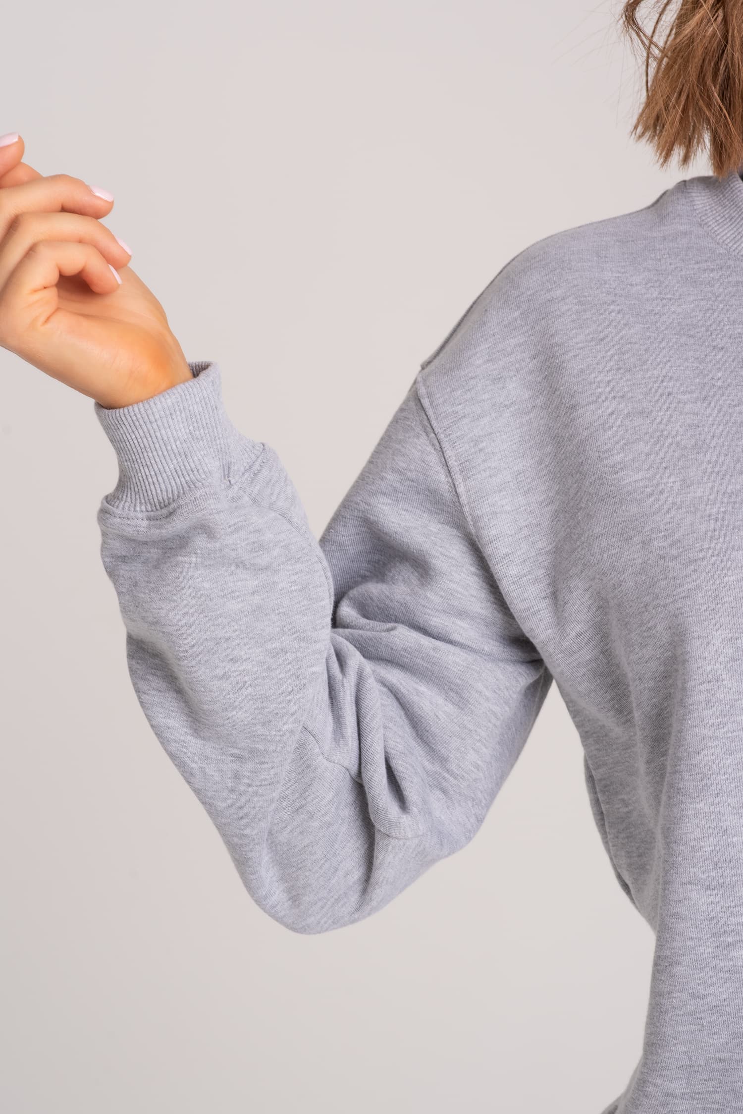 Szara malanżowa bluza damska NIEzwykła - zdjęcie 5