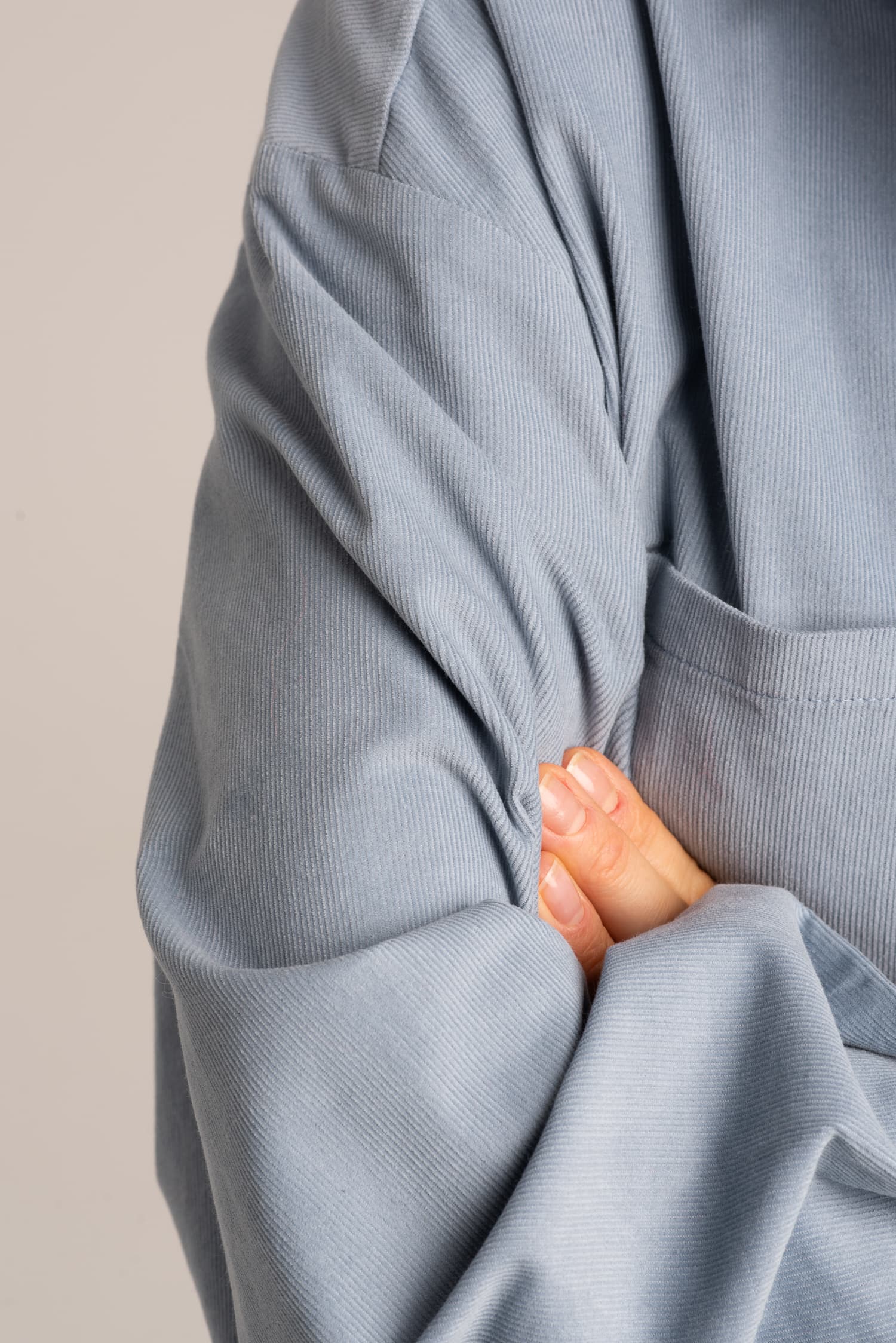 Błękitna koszula sztruksowa Therese - zdjęcie 7