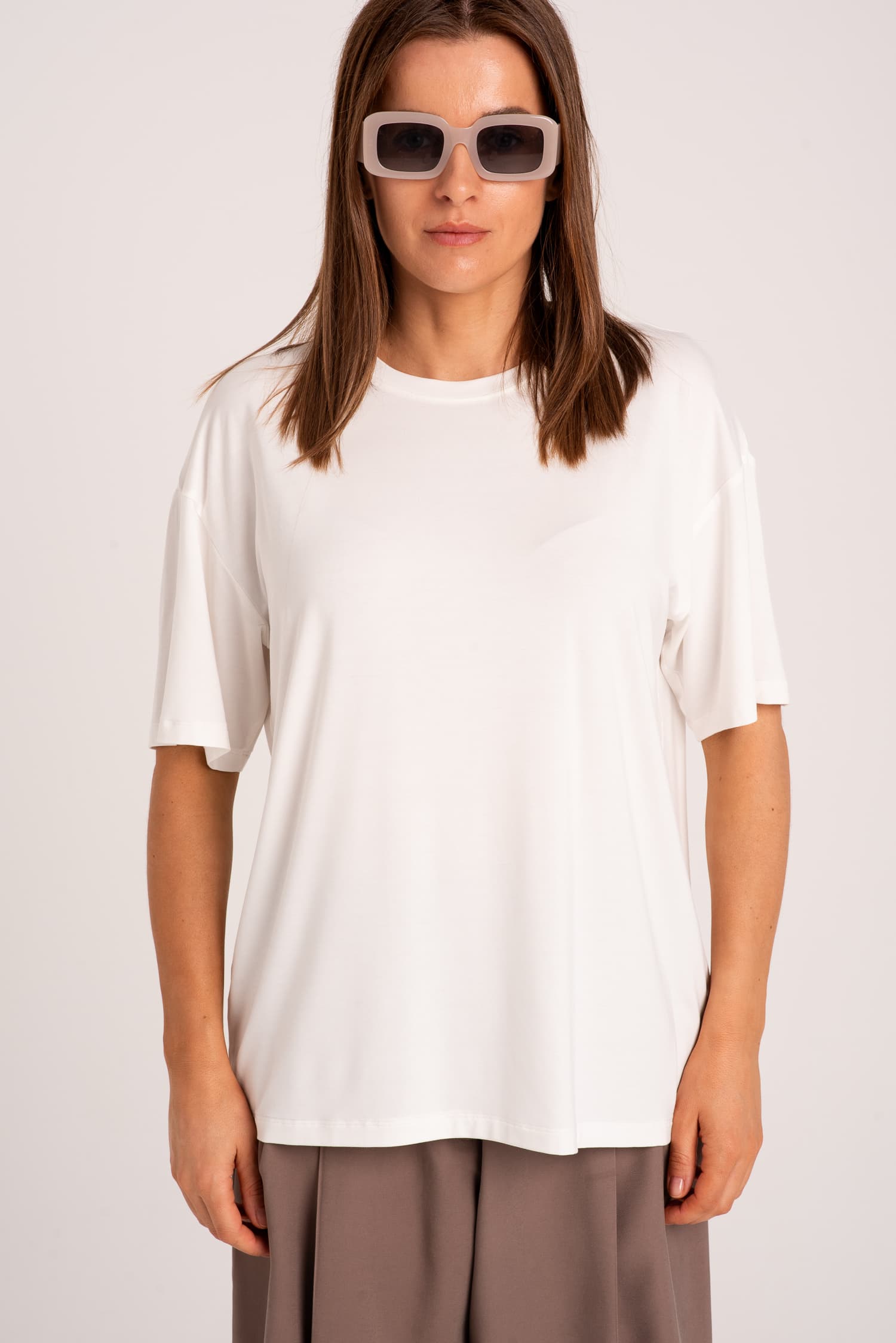 Biały bambusowy t-shirt Nina - zdjęcie 4