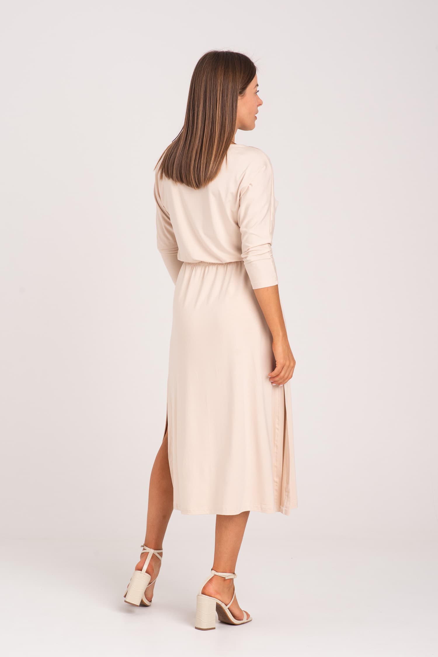 Kremowa sukienka z modalu Hot As Hell - zdjęcie 8