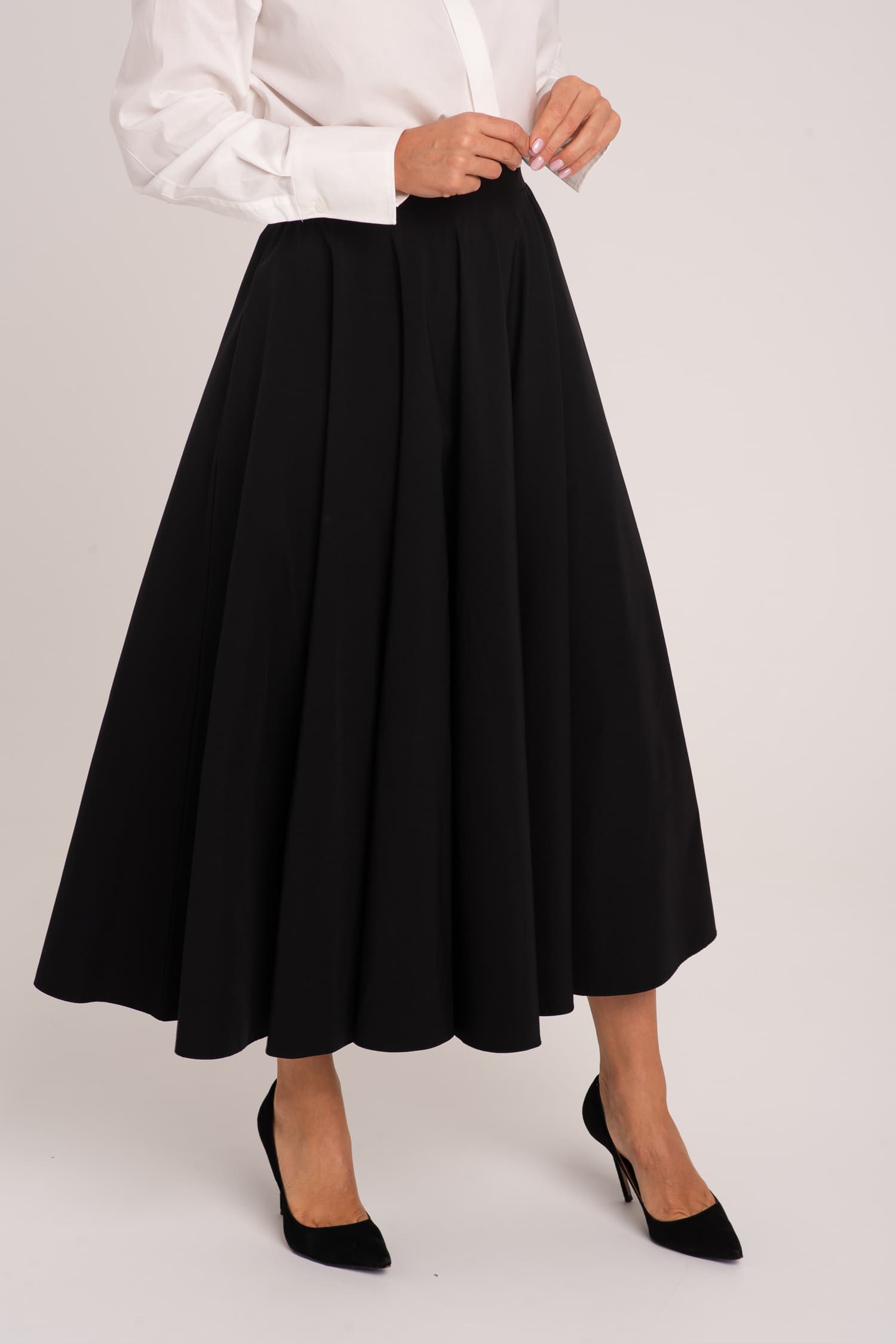 Czarna spódnica midi Nadia - zdjęcie 5