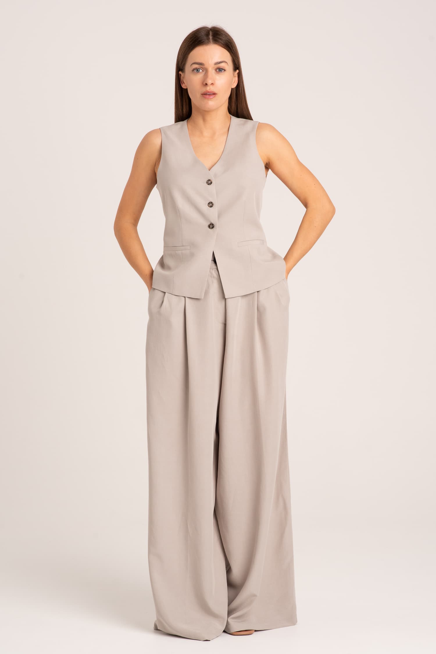 Jasna kamizelka garniturowa Pearl - zdjęcie 3