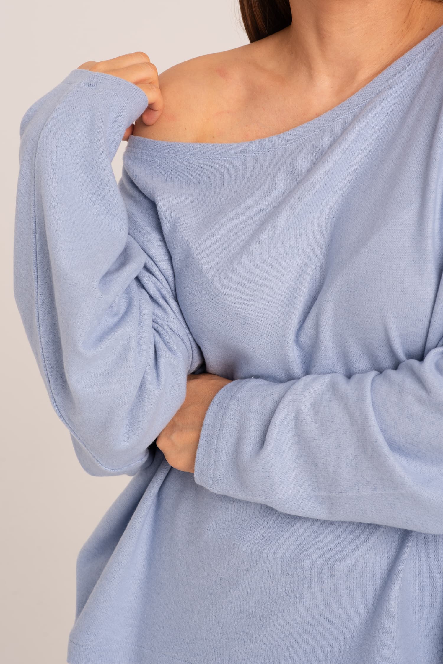 Błękitny longsleeve Clara - zdjęcie 3