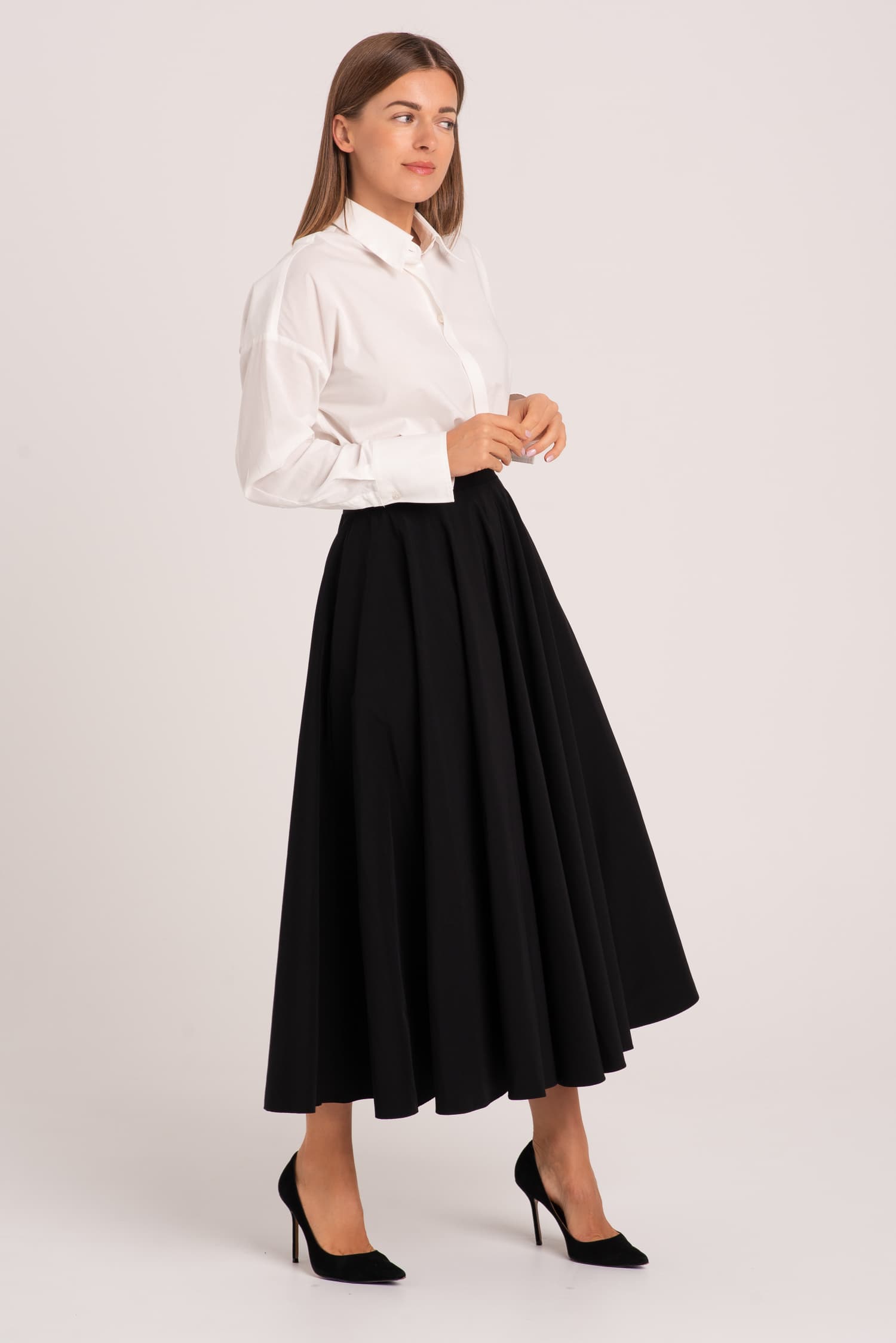 Czarna spódnica midi Nadia - zdjęcie 4