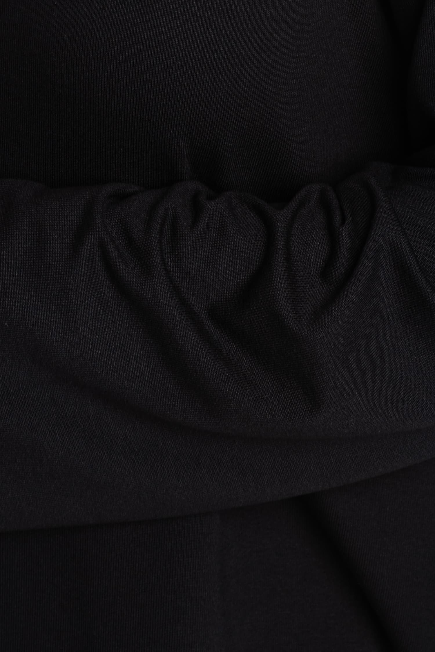 Czarne luźne spodnie z dzianiny z szerokimi nogawkami ROSE - zdjęcie 6