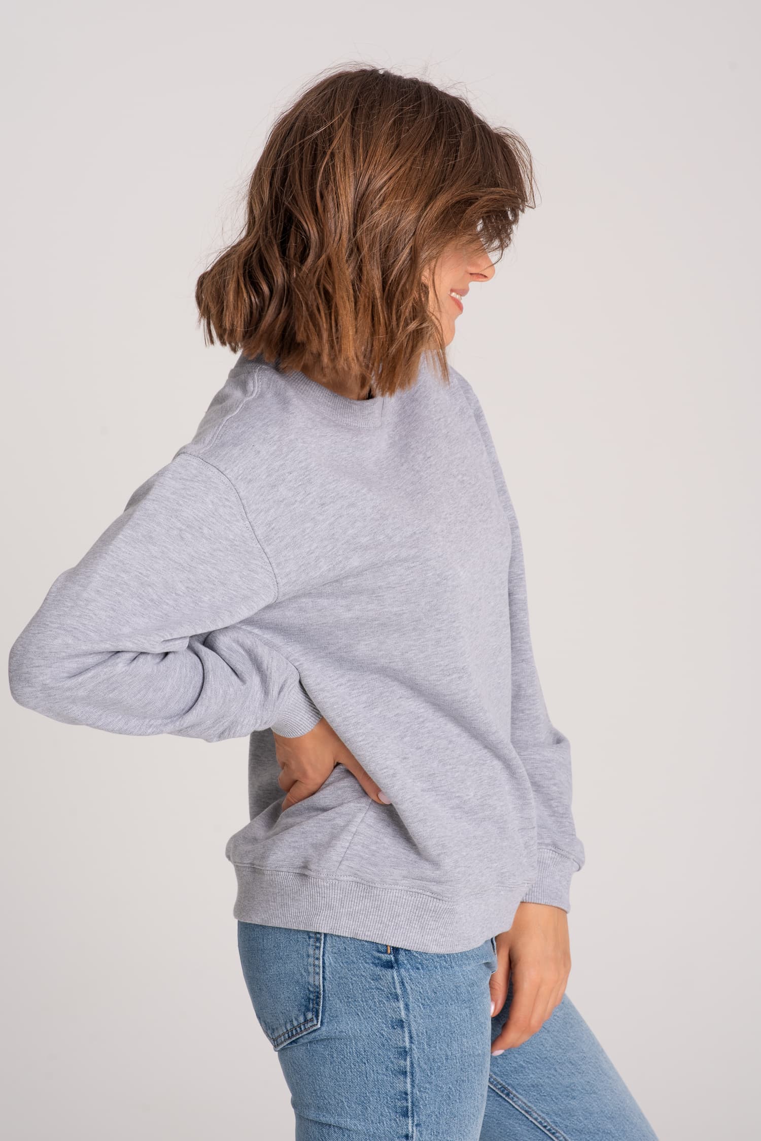Szara malanżowa bluza damska NIEzwykła - zdjęcie 3