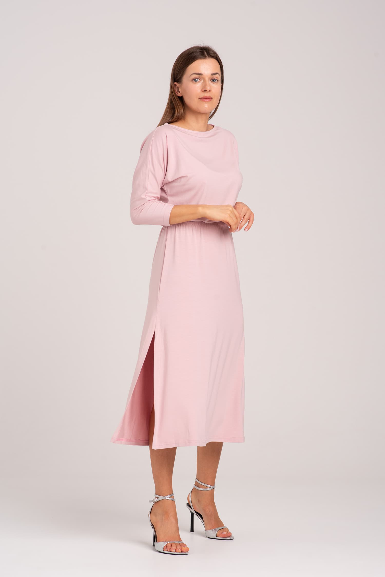 Różowa sukienka z modalu Hot As Hell - zdjęcie 4